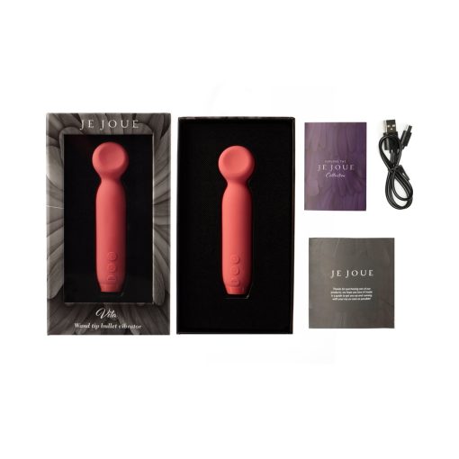 Je Joue Vita Rechargeable Silicone Wand Tip Bullet Vibrator Watermelon Pink - Image 5