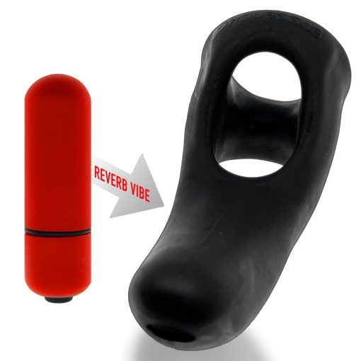 Hunkyjunk Buzzfuck Cock & Ball Sling With Taint Vibrator Tar Ice - Image 4
