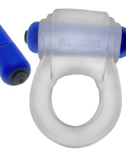 Hunkyjunk Revring Cockring With Bullet Vibrator Clear Ice