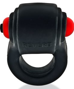 Hunkyjunk Revring Cockring With Bullet Vibrator Tar Ice