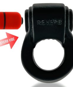Hunkyjunk Revring Cockring With Bullet Vibrator Tar Ice
