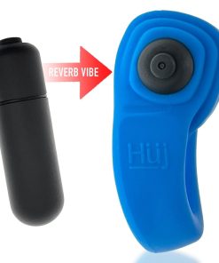Hunkyjunk Revring Cockring With Bullet Vibrator Teal Ice