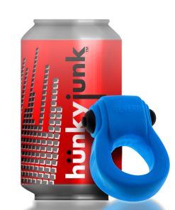 Hunkyjunk Revring Cockring With Bullet Vibrator Teal Ice