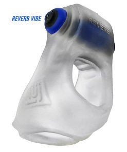 Hunkyjunk Revsling Cock & Ball Sling With Bullet Vibrator Clear Ice