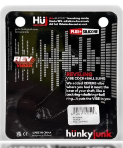 Hunkyjunk Revsling Cock & Ball Sling With Bullet Vibrator Clear Ice