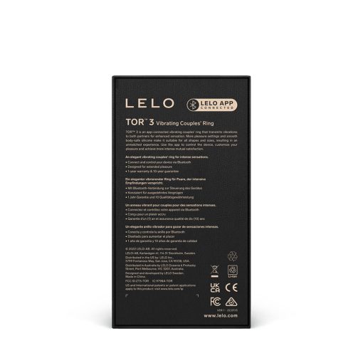 Lelo Tor 3 Vibrating Cockring Base Blue - Image 4