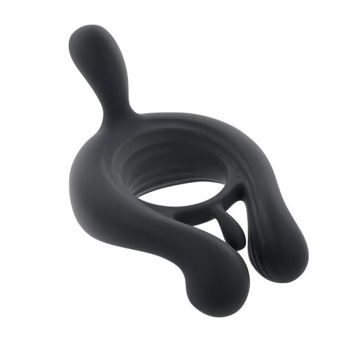 Playboy Triple Play Vibrating Cockring With Stimulator Black - Image 3
