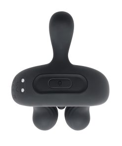 Playboy Triple Play Vibrating Cockring With Stimulator Black
