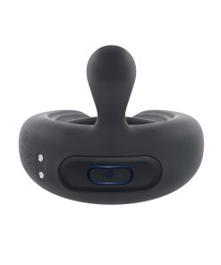 Playboy Triple Play Vibrating Cockring With Stimulator Black