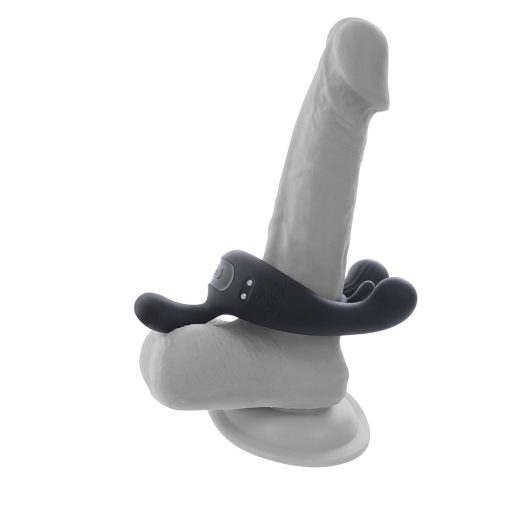 Playboy Triple Play Vibrating Cockring With Stimulator Black - Image 9
