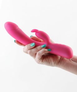 Royals Divine Warming Rabbit Vibrator – Metallic Pink Silicone
