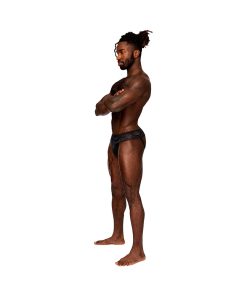 Male Power Sassy Lace Skirt Jock Black S/M