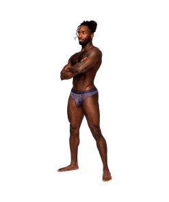 Male Power Sheer Prints Sheer Thong Spatter L/Xl