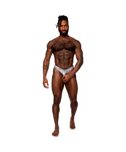 Male Power S'Naked Power Sock Silver/Black L/Xl
