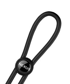 Nexus Forge Adjustable Silicone Cock And Ball Lasso Ring Black