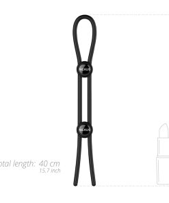 Nexus Forge Adjustable Silicone Cock And Ball Lasso Ring Black
