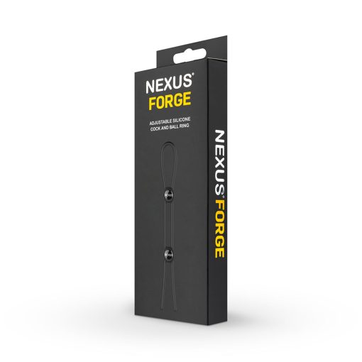 Nexus Forge Adjustable Silicone Cock And Ball Lasso Ring Black - Image 5