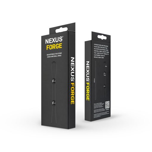 Nexus Forge Adjustable Silicone Cock And Ball Lasso Ring Black - Image 6