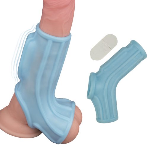 Nasstoys Power Sleeve Sleek Fit Vibrating Penis Enhancer Blue - Image 4