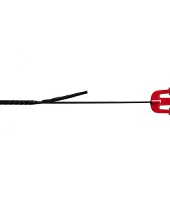 Rouge Leather Devil Riding Crop Red