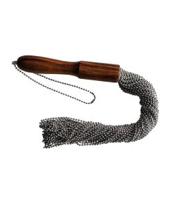 Rouge Beaded Metal Flogger Silver