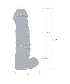 Blue Line 5.25 In. Vibrating Penis Enhancing Sleeve Extension