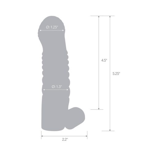 Blue Line 5.25 In. Vibrating Penis Enhancing Sleeve Extension - Image 4