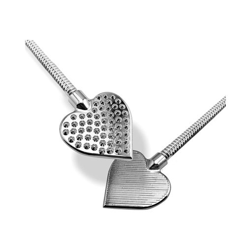 Nixie Metal Riding Crop Flaming Heart - Image 2