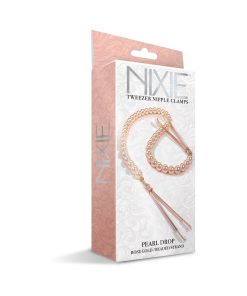 Nixie Pearl Drop Beaded Tweezer Nipple Clamps Rose Gold
