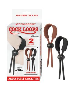 Cock Loops Adjustable Cock Ties Brown & Black