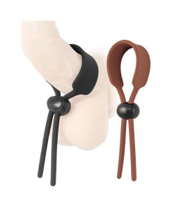 Cock Loops Adjustable Cock Ties Brown & Black