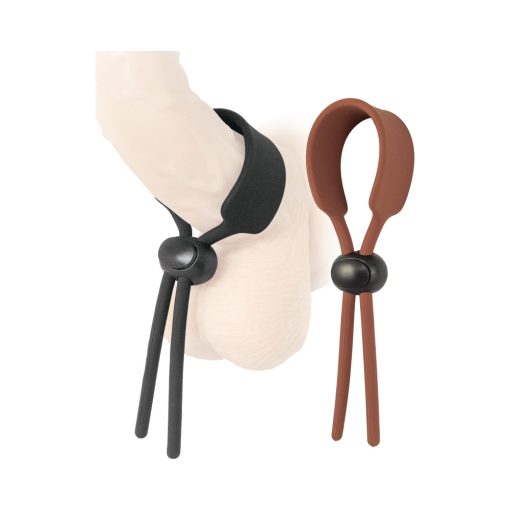 Cock Loops Adjustable Cock Ties Brown & Black - Image 3