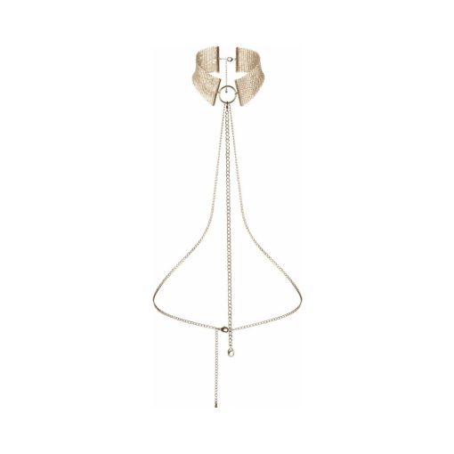 Bijoux Indiscrets Desir Metallique Mesh Collar Gold - Image 2
