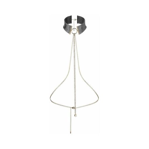 Bijoux Indiscrets Desir Metallique Mesh Collar Black - Image 2