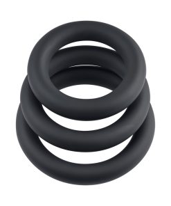 Selopa 3 Ring Circus Cock Ring Set Silicone Black
