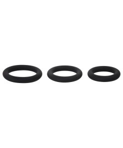 Selopa 3 Ring Circus Cock Ring Set Silicone Black