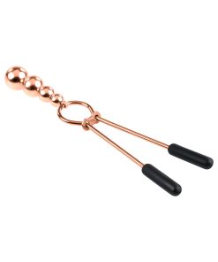Selopa Beaded Nipple Clamps Stainless Steel Rose Gold