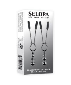 Selopa Beaded Nipple Clamps Stainless Steel Black Chrome