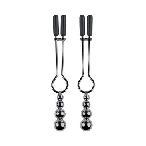 Selopa Beaded Nipple Clamps Stainless Steel Black Chrome - Image 2
