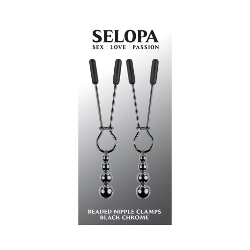 Selopa Beaded Nipple Clamps Stainless Steel Black Chrome - Image 7