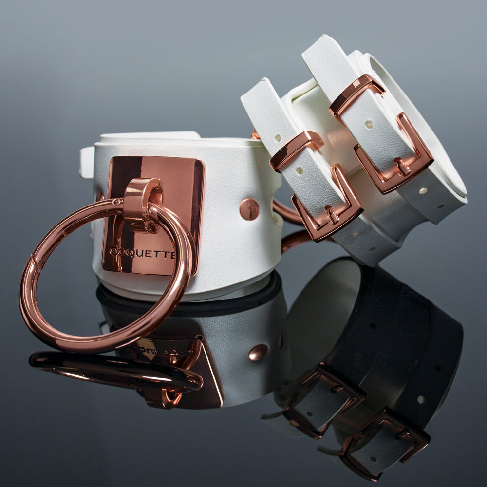 Coquette Pleasure Collection Cuffs White 3 Coquette Pleasure Collection Cuffs White - Image 3
