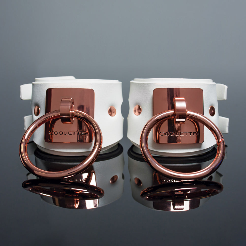 Coquette Pleasure Collection Cuffs White 4 Coquette Pleasure Collection Cuffs White - Image 4