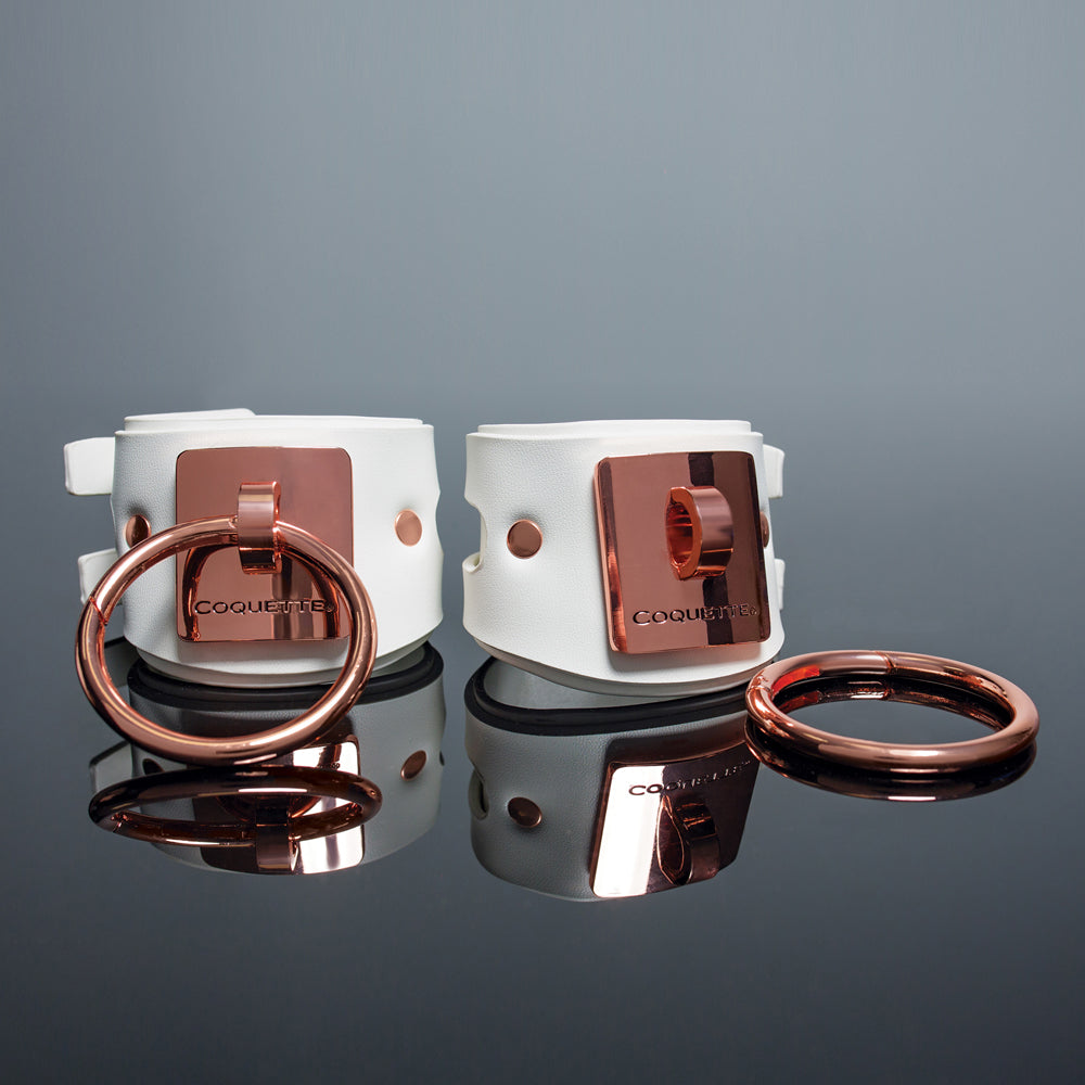 Coquette Pleasure Collection Cuffs White 5 Coquette Pleasure Collection Cuffs White - Image 5