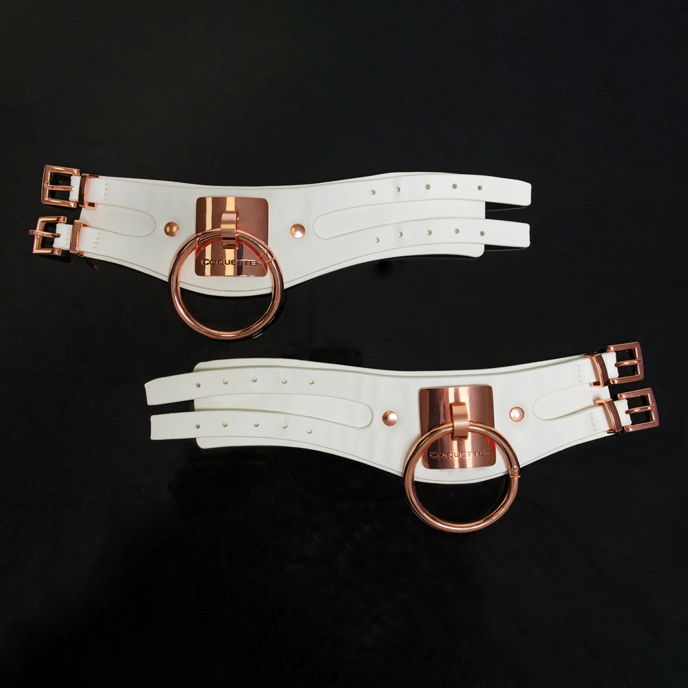 Coquette Pleasure Collection Cuffs White 6 Coquette Pleasure Collection Cuffs White - Image 6