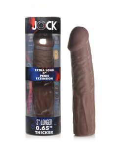 Jock Extra Long Penis Extension Sleeve 3 In. Dark