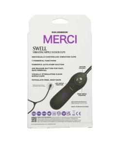 Merci Swell Auto Vibrating Nipple Sucker Cups Black