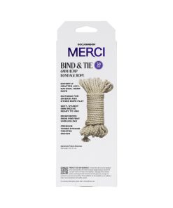 Merci Bind & Tie 6Mm Hemp Bondage Rope 30 Ft. Natural
