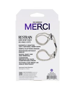 Merci Restrain 6Mm Hemp Wrist Or Ankle Cuffs Natural