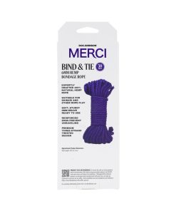 Merci Bind & Tie 6Mm Hemp Bondage Rope 30 Ft. Violet