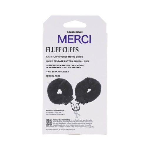 Merci Fluff Cuffs Black - Image 7
